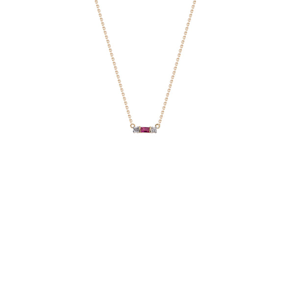 Juno, Ruby and Diamond Necklace, 14K Yellow Gold