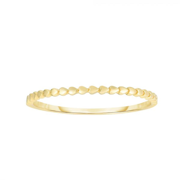 Mini Hearts Ring,14k Yellow Gold