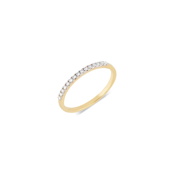 Sana, Half Eternity Diamond Ring in 14k Yellow Gold