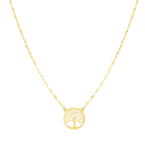 Tree Of Life Necklace , 14k Gold