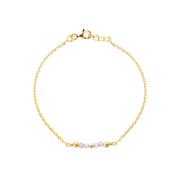 Michele Rainbow Moonstone Bracelet, Gold Vermeil