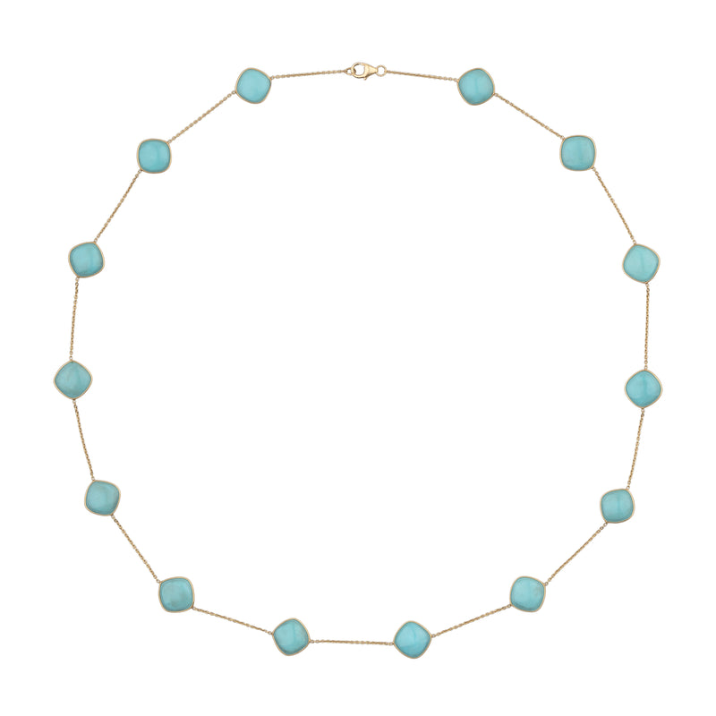 Lani Turquoise Necklace, 18k Gold