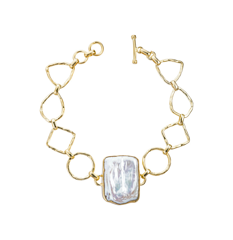 Sena Baroque Pearl Bracelet, Gold Vermeil