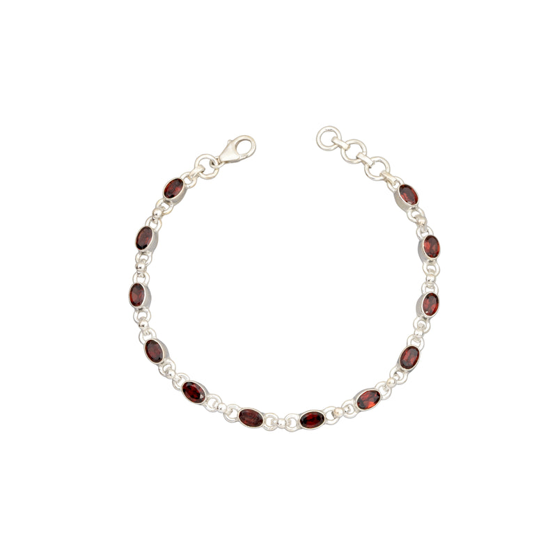 Safiyah Gemstone Bracelet, Sterling Silver