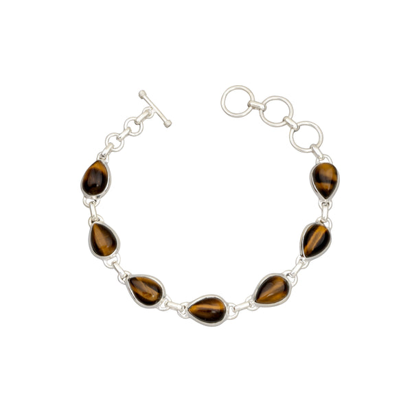 Melesa Tiger's Eye Bracelet, Sterling Silver