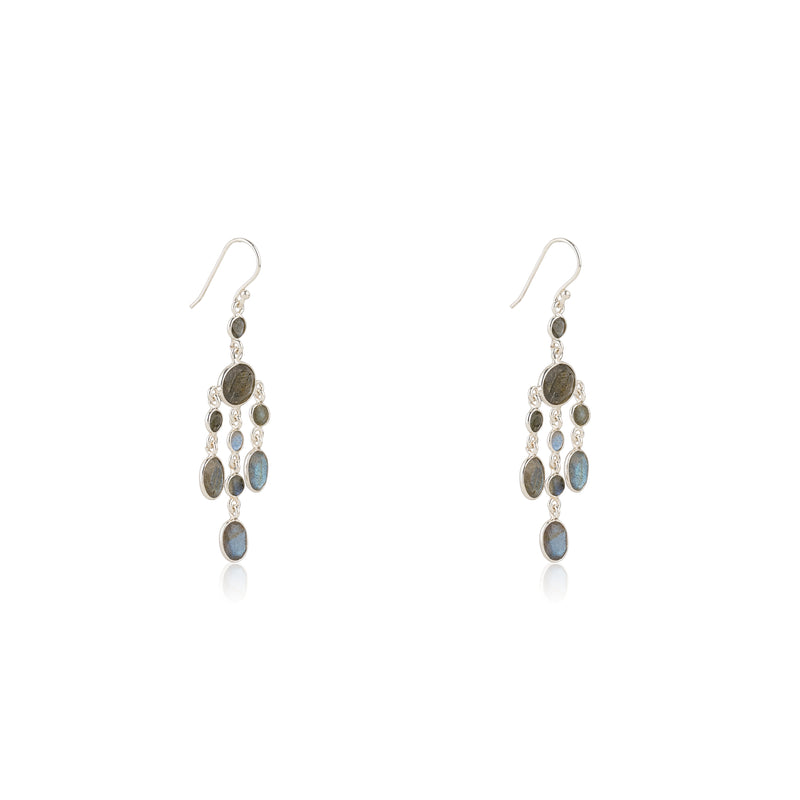 Almeda Gemstone Earrings, Sterling Silver