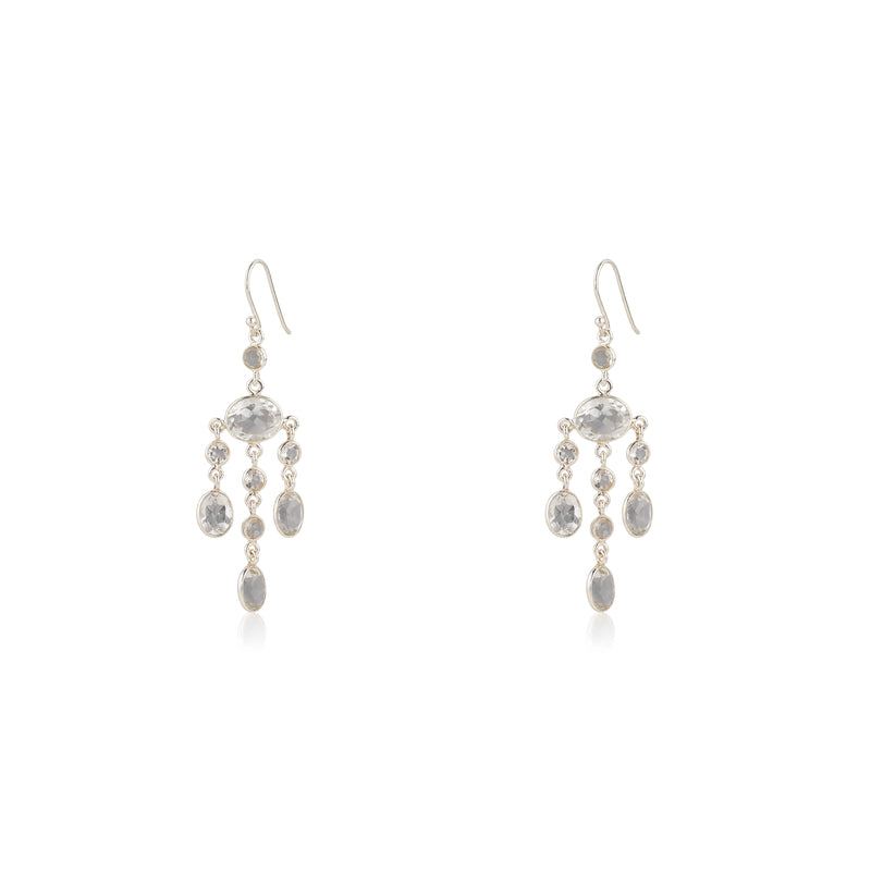 Almeda Gemstone Earrings, Sterling Silver