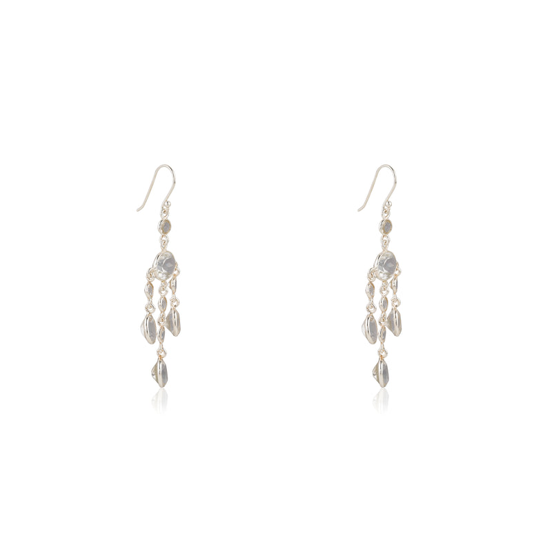 Almeda Gemstone Earrings, Sterling Silver
