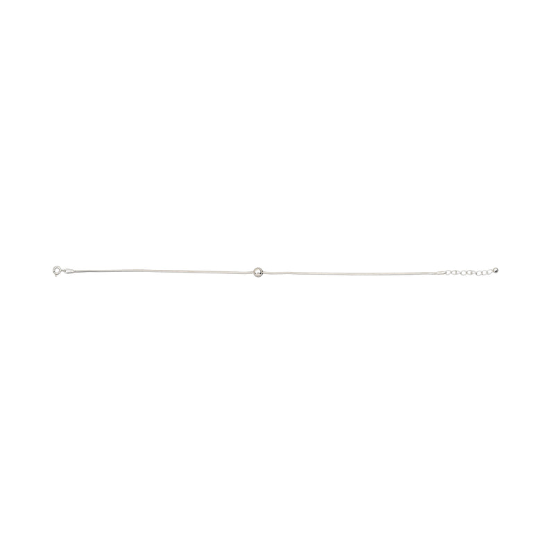 Ball Anklet, Sterling Silver