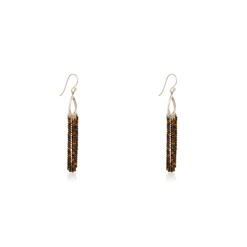 Elmena Gemstone Earrings, Sterling Silver/Gold Vermeil