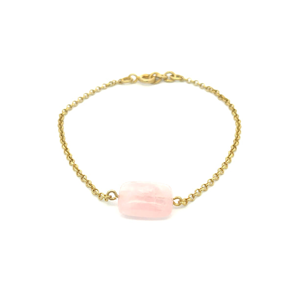 Joy Rose Quartz Bracelet, Gold Vermeil