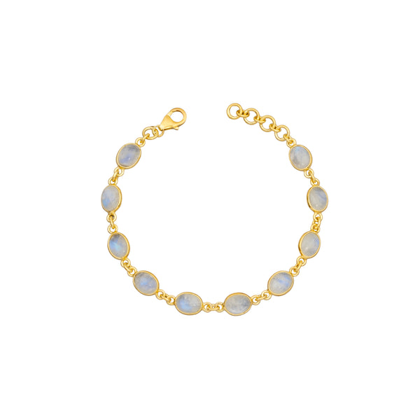 Fiona Moonstone Bracelet, Gold Vermeil