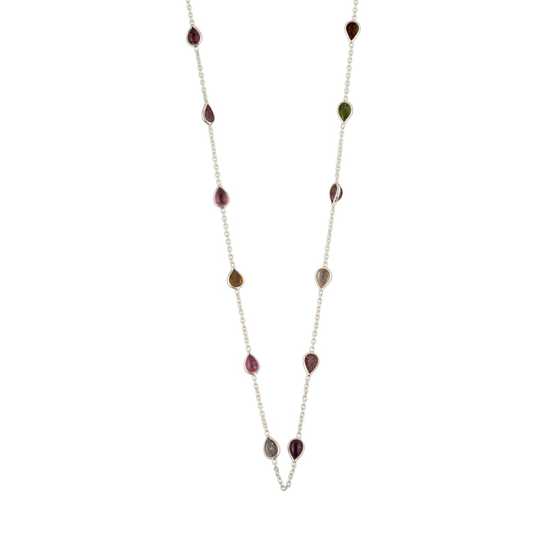 Aeliana Multi Tourmaline Drop Necklace