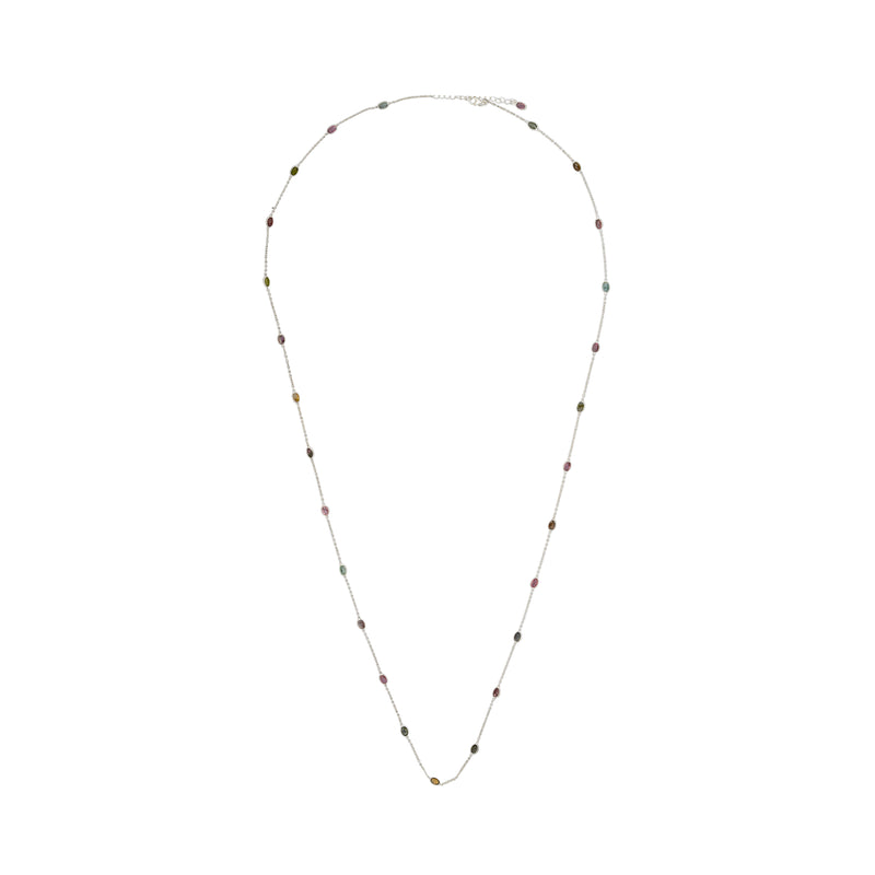 Aeliana Multi Tourmaline Oval Necklace 39"