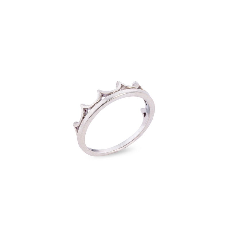 Tia Crown Ring, Sterling Silver