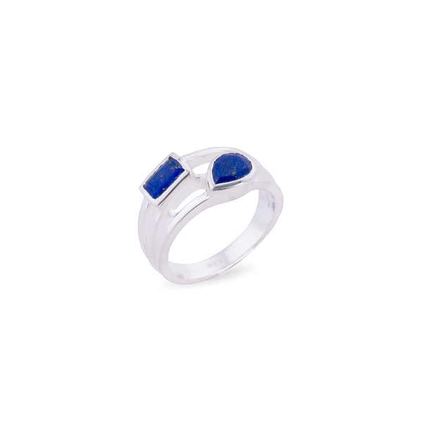 Meena Lapis Lazuli Ring, Sterling Silver