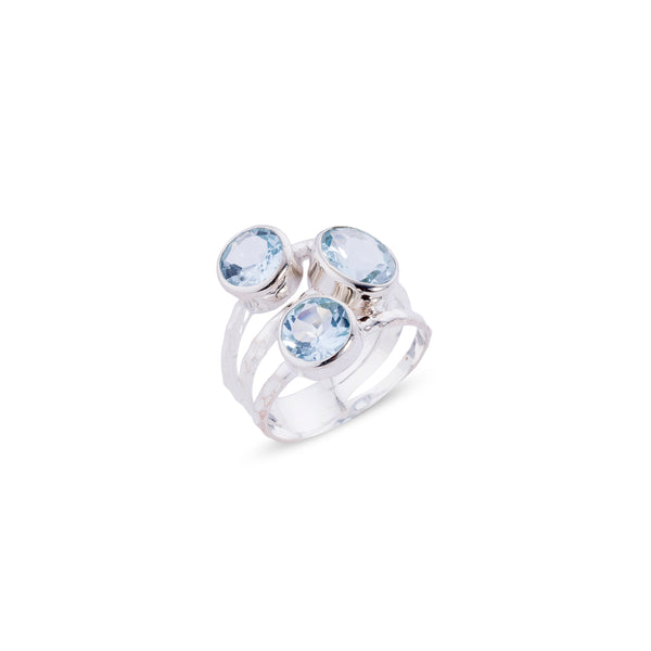 Callia Blue Topaz Ring, Sterling Silver