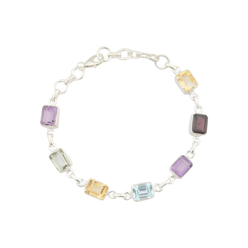 Gwyneth Multi Stone Bracelet, Sterling Silver