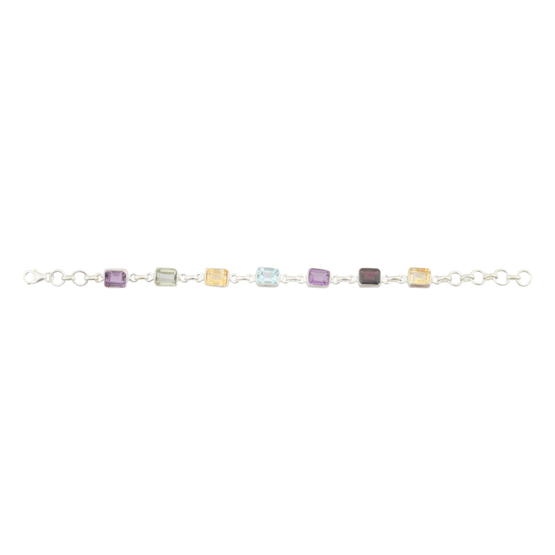 Gwyneth Multi Stone Bracelet, Sterling Silver