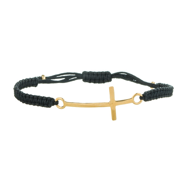 Faith Cross Bracelet , Gold Vermeil
