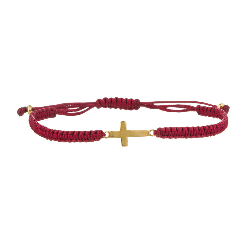 Faith Cross Bracelet , Gold Vermeil