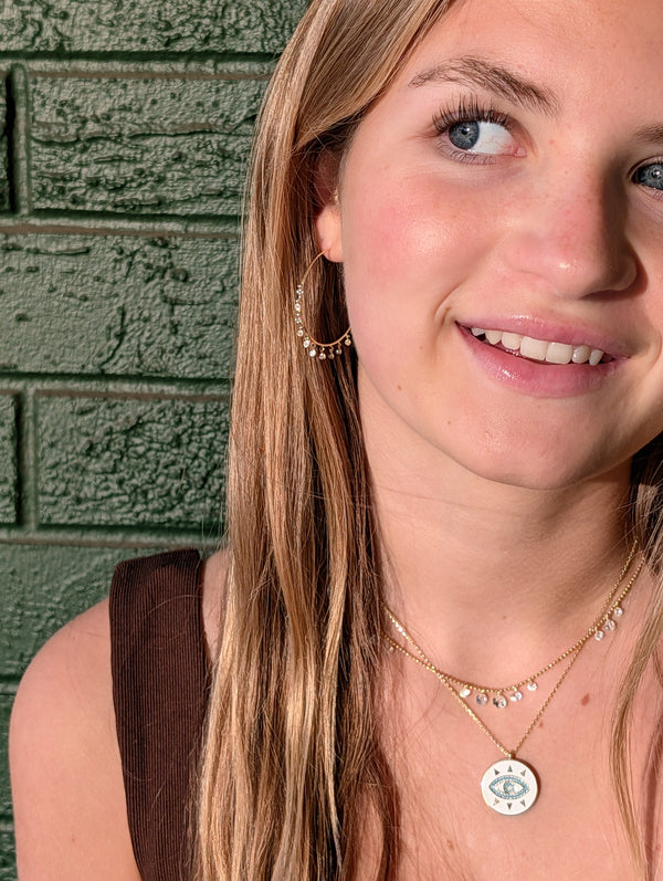 Calla CZ Hoops, Gold Vermeil