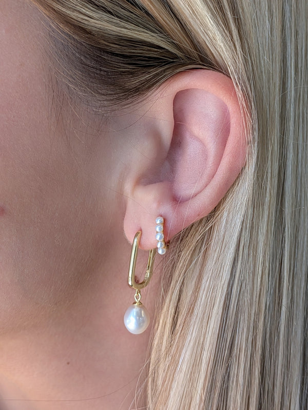 Pip Mini Pearl Huggie Earrings