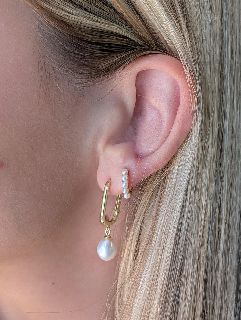Pip Mini Pearl Huggie Earrings
