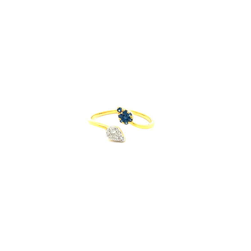 Hailey Sapphire and Diamond Ring, 14k Gold