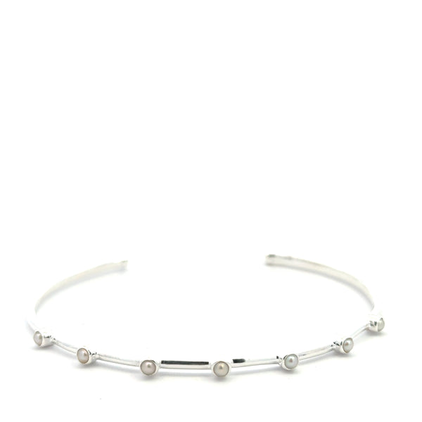 Melina Birthstone Cuff, Sterling Silver