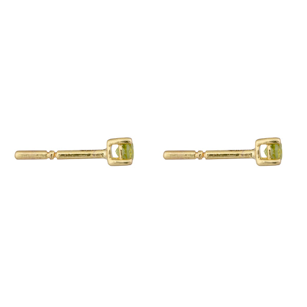 Izzy Peridot Studs ,14K Yellow Gold