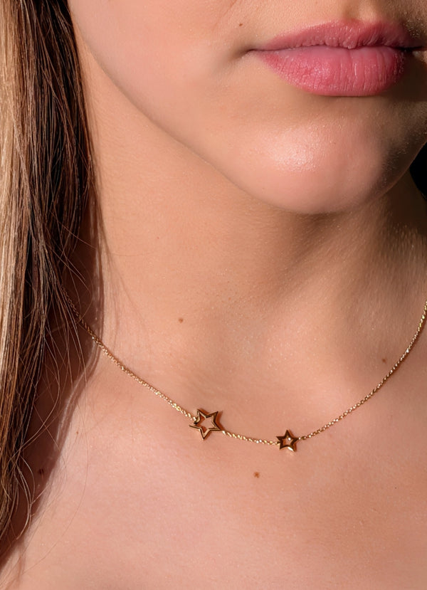 Kara Star Necklace, Gold Vermeil