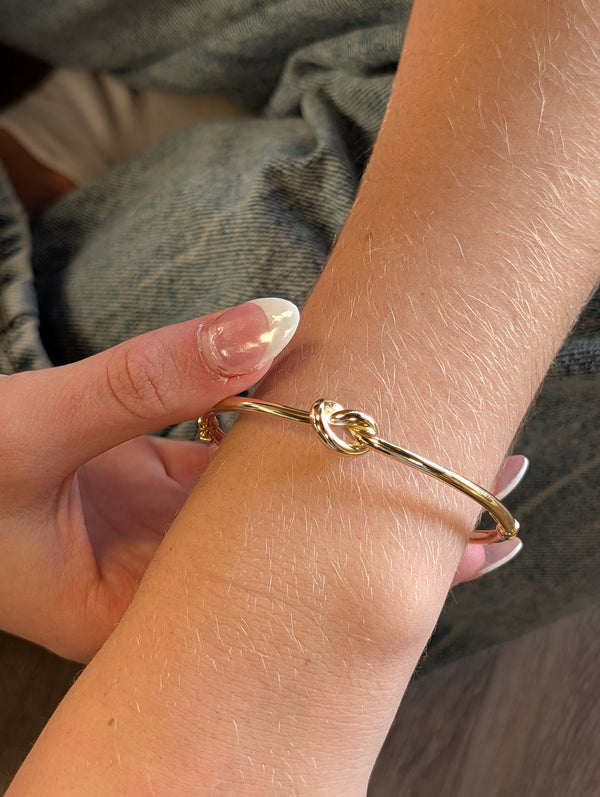 Love Knot Bangle, 14k Gold