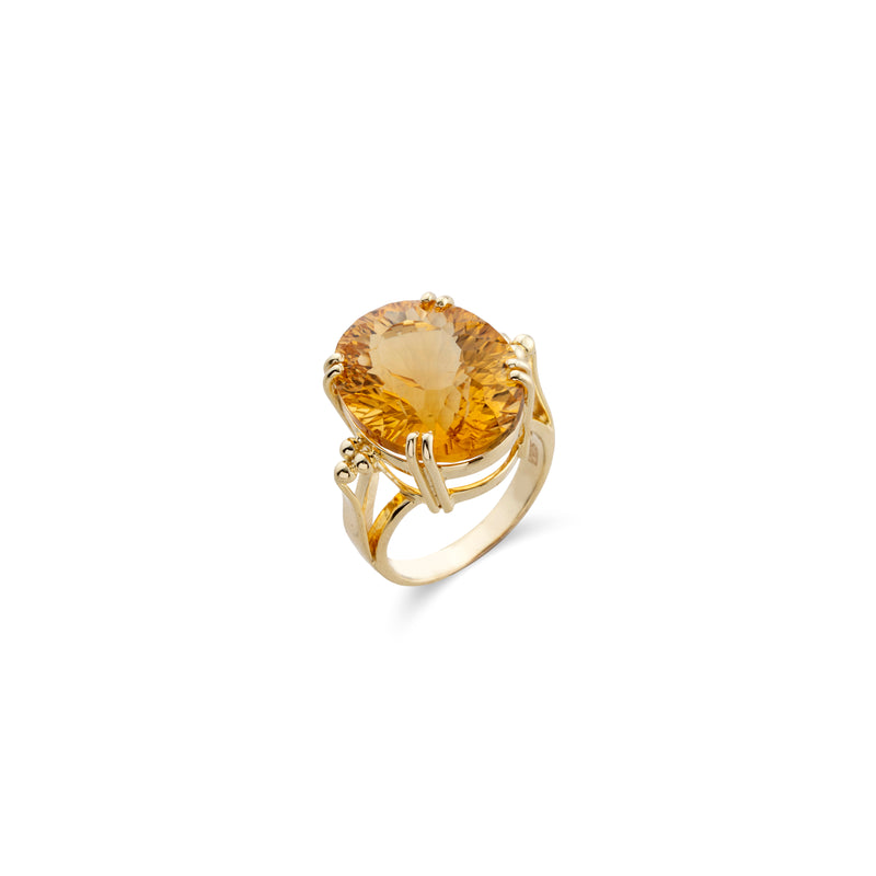 Surya Citrine Ring, 14K Yellow Gold