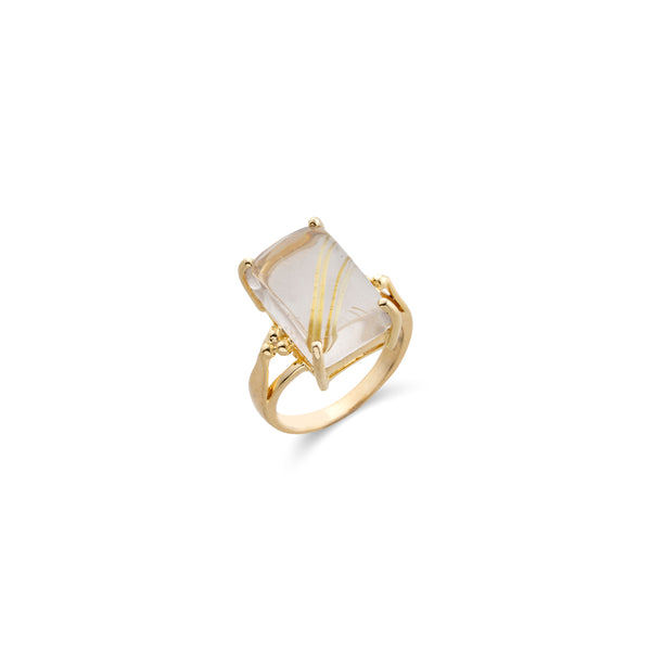 Kiran Rutile Ring, 14K Yellow Gold