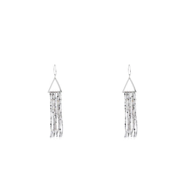 Rukmani Howlite Chandelier, Sterling Silver