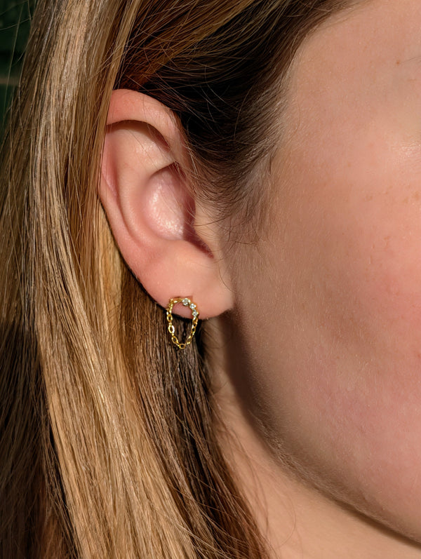 Portia Chain and CZ Studs