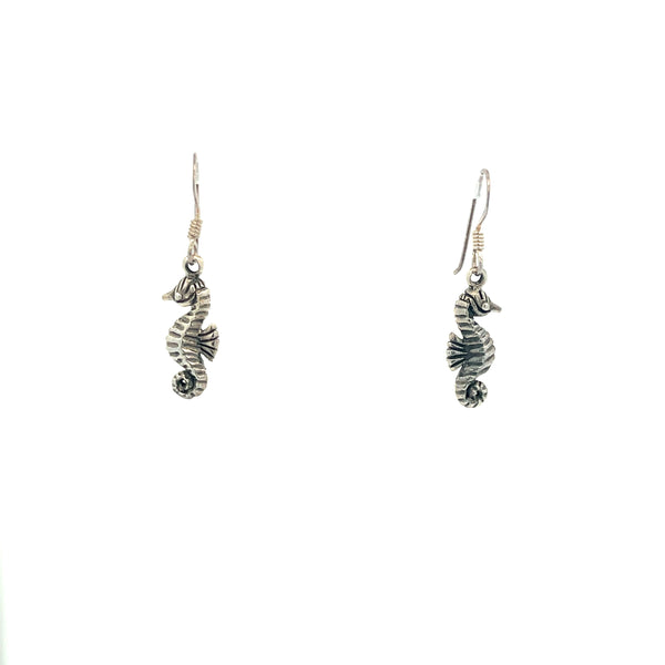 Sea Horse Earrings, Sterling Silver
