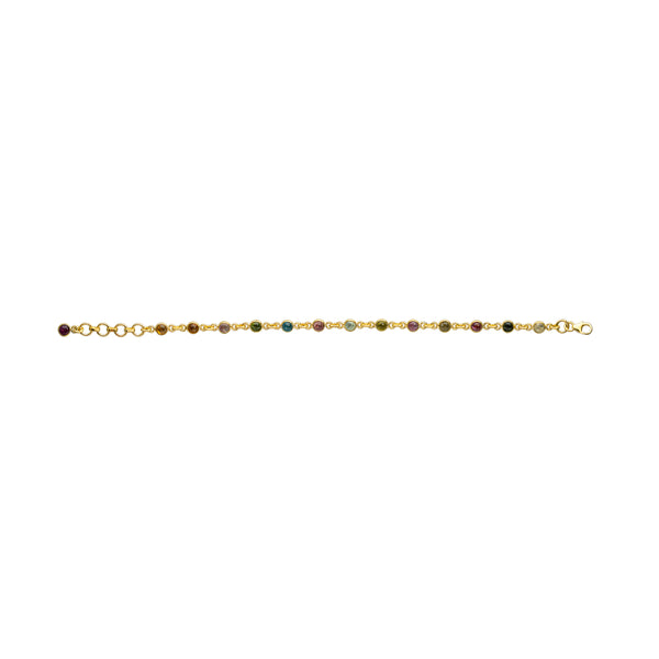 Aeliana Multi Round Tourmaline Bracelet, Gold Vermeil