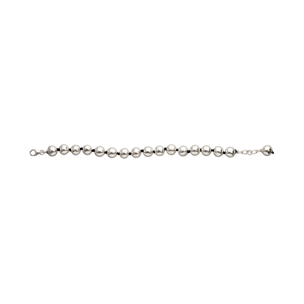 Yamini Round Silver Beads Bracelet, Sterling Silver