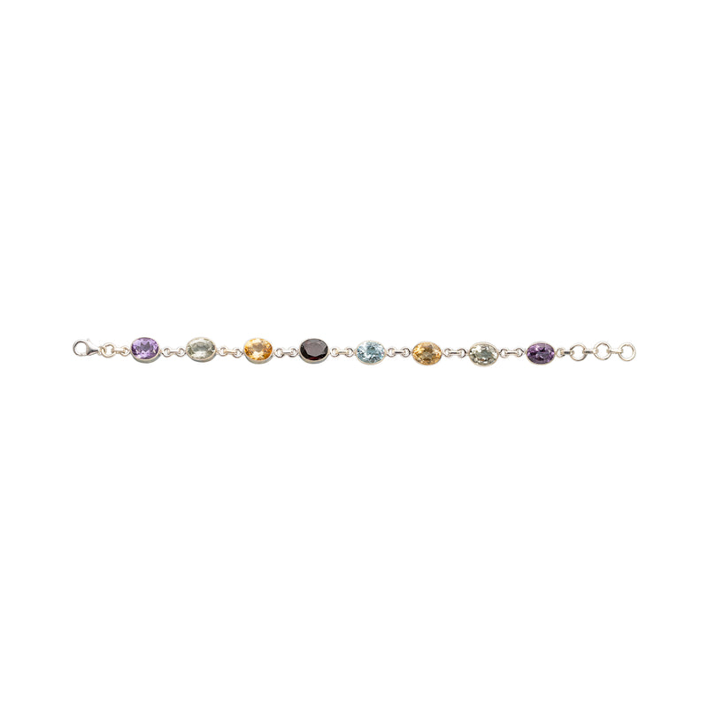 Leora, Gemstone Bracelet, Sterling Silver