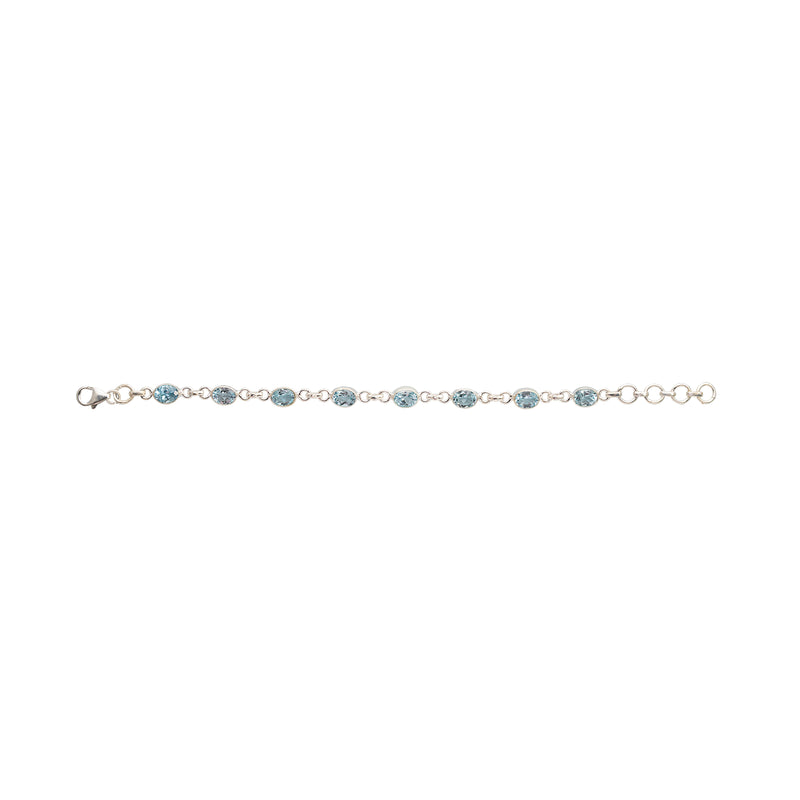 Leora, Gemstone Bracelet, Sterling Silver