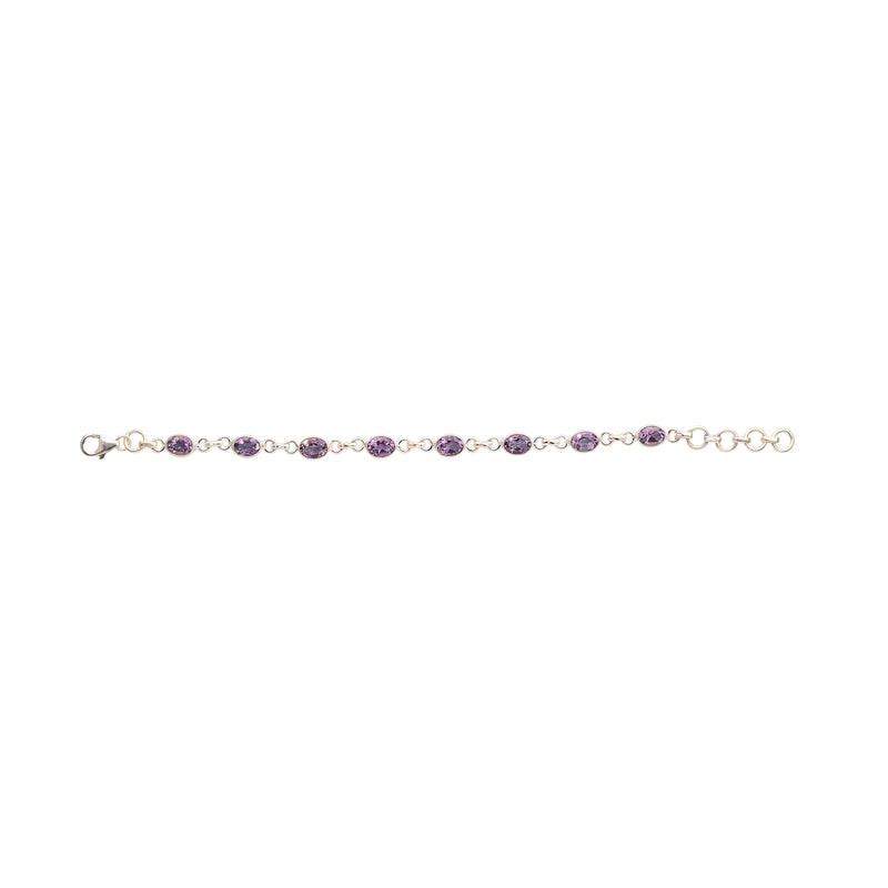 Leora, Gemstone Bracelet, Sterling Silver