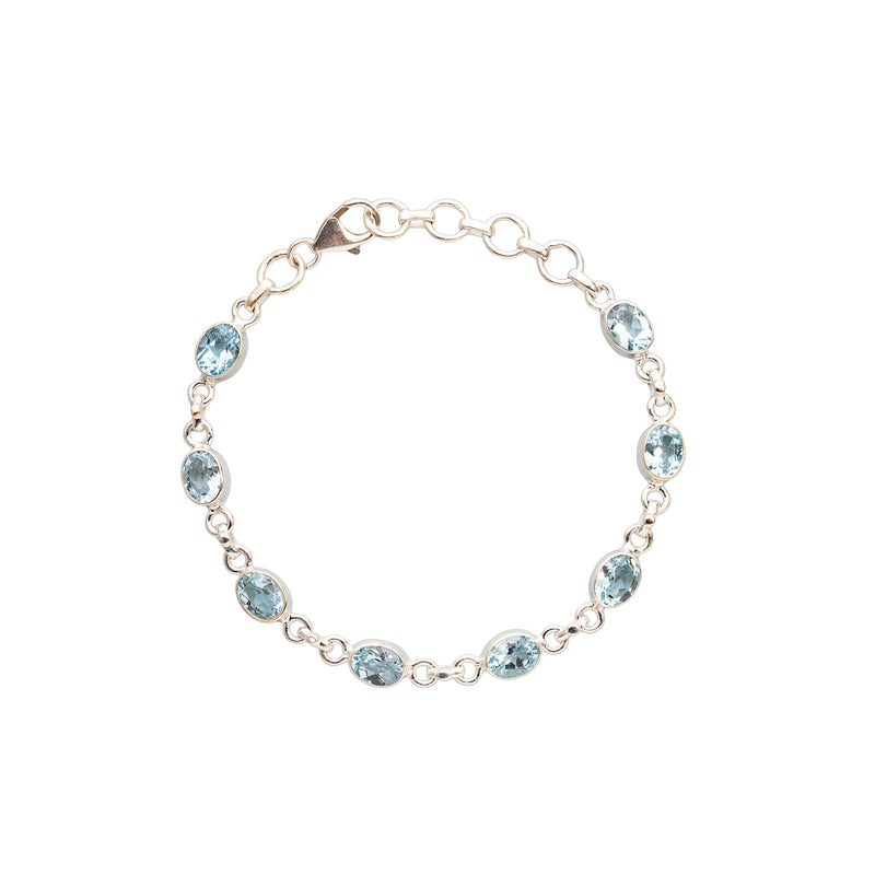 Leora, Gemstone Bracelet, Sterling Silver