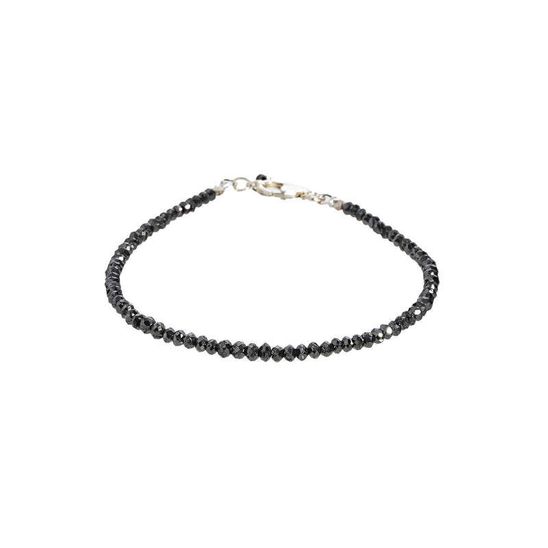 Viv, Black Diamond Bracelet, Sterling Silver .925