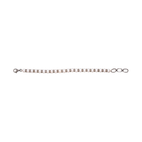 Poornima Diamond and Cultured Pearl Bracelet, Sterling Silver