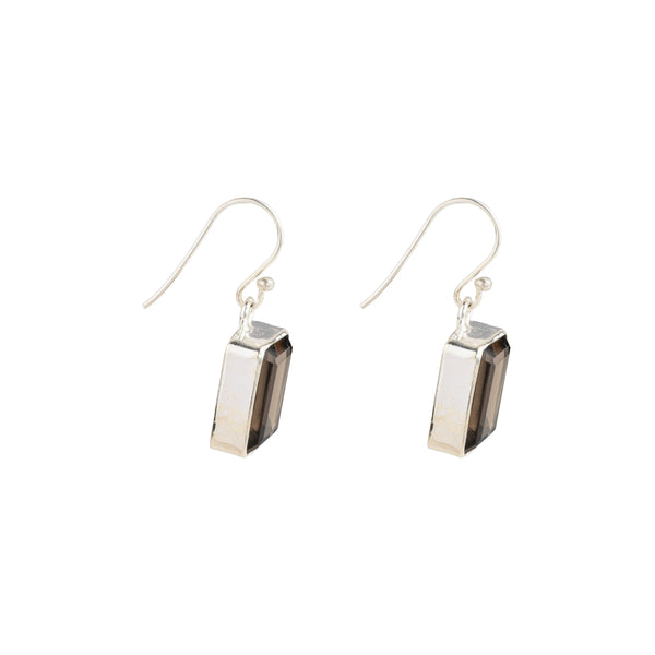 Liesel, Smokey Quartz Earrings, Sterling Silver