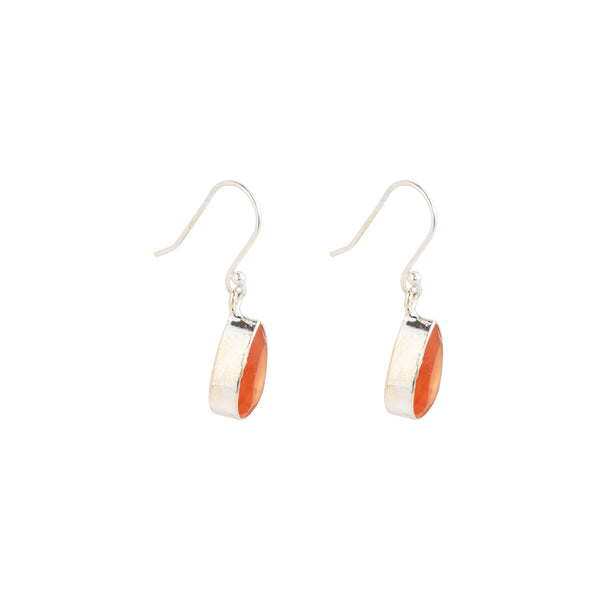 Diane, Carnelian Earrings, Sterling Silver