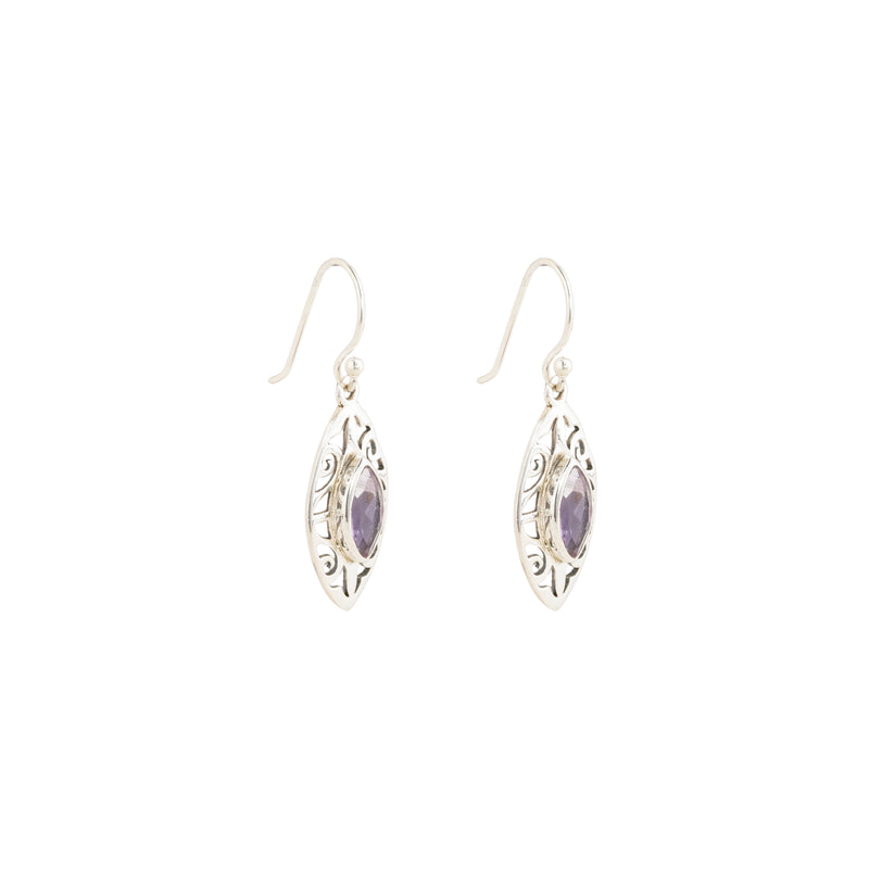 Kashvi, Gemstone Drop Earrings,Sterling Silver