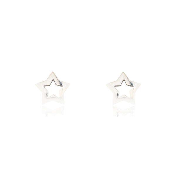 Ella Star Stud Earrings, Sterling Silver